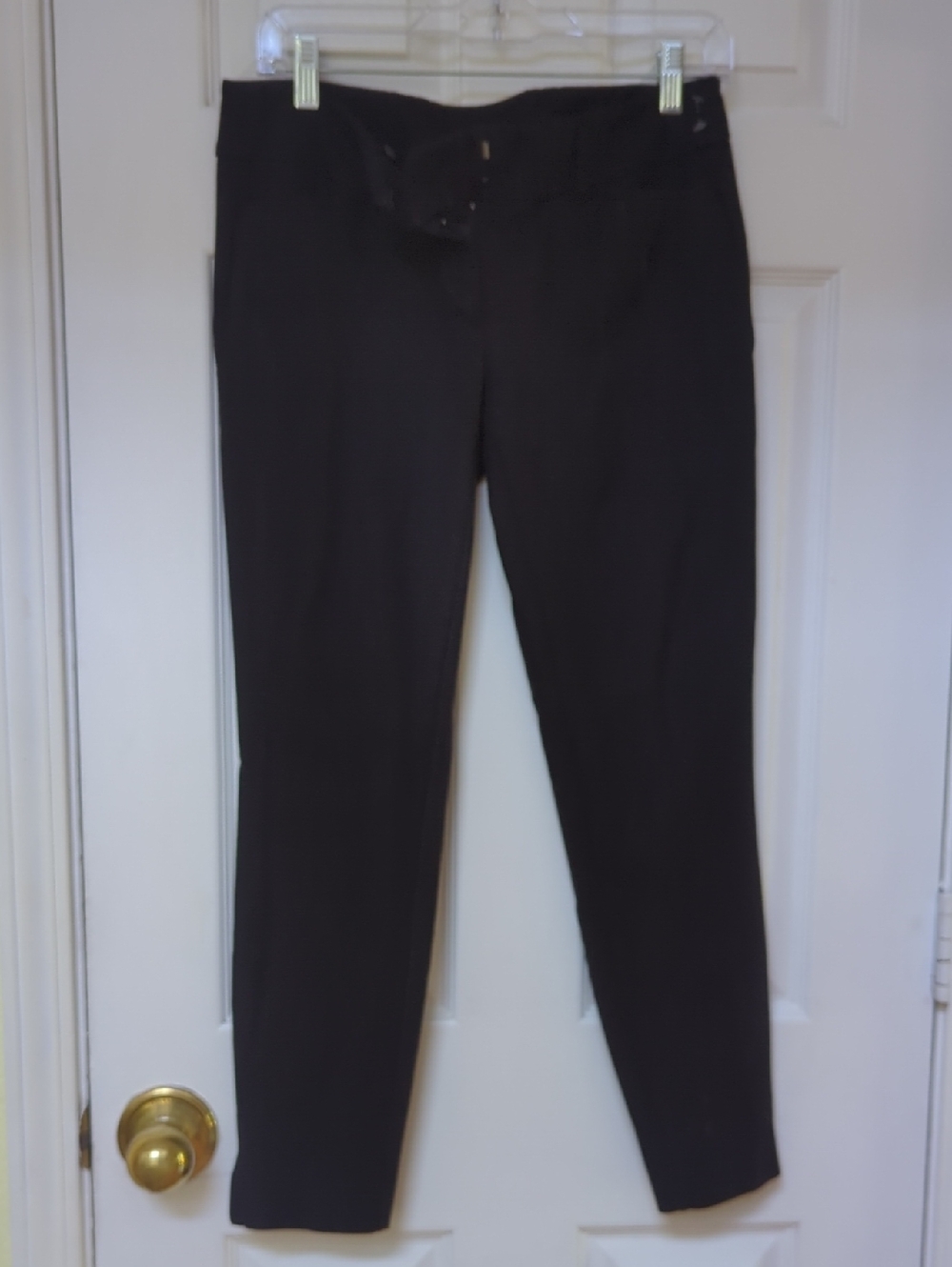 LOFT Black Hook-Front Dress Pants,Size 2-Marisa Ankle
